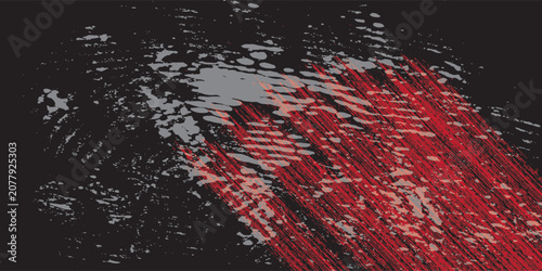 Abstract Red And Black Grunge Paint Streaks With Motion Effect And Textured Background