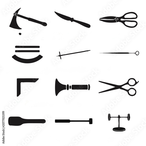 Forgotten trades tools icon set