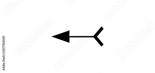 Tribal Boho Left Arrow Vector Icon