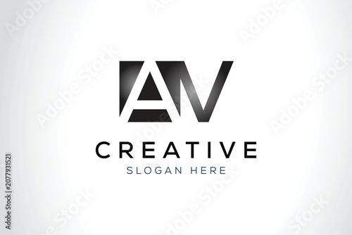 creative letter av logo design