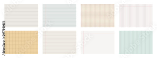 Фотография Lined paper template set