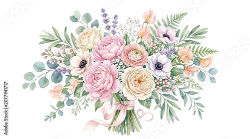 Beautiful bouquet of colorful flowers.