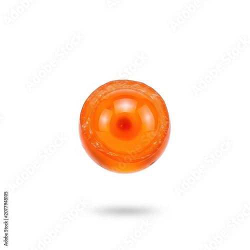 Orange Sphere Showcasing Macro Detail and Glossy Texture