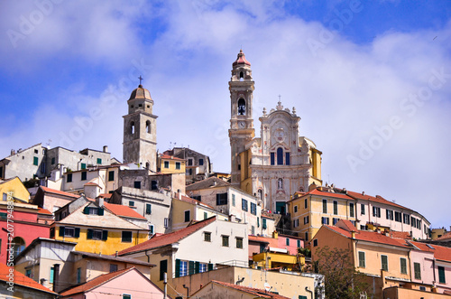 The village of Cervo Ligure on the Italian Riviera