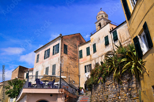 The village of Cervo Ligure on the Italian Riviera