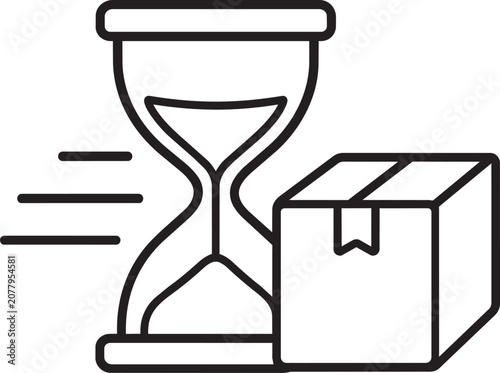 Fast delivery package with hourglass