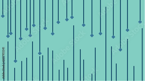 Diamond line abstract vector illustration vertical dark blue turquoise background geometric rhythm modern minimal decorative digital design