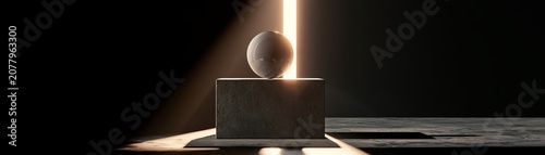 Minimalistic design with light and shadow contrasts.