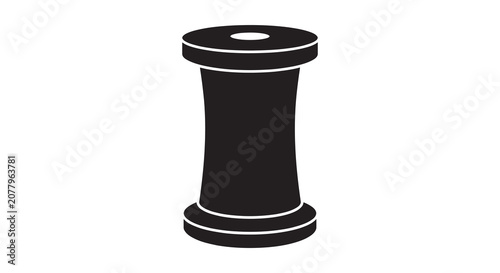 Photos Thread spool silhouette against a white background