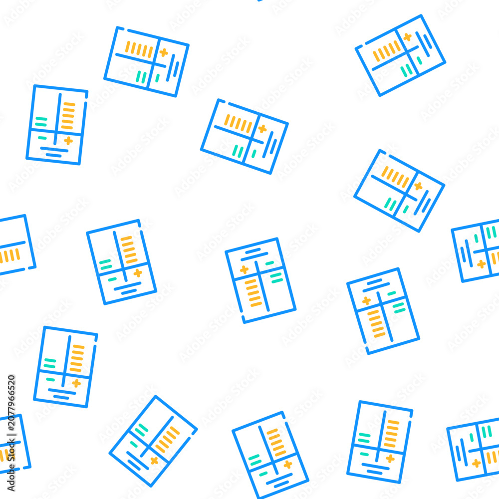Fototapeta premium pros and cons vector seamless pattern pros and cons sign illustration