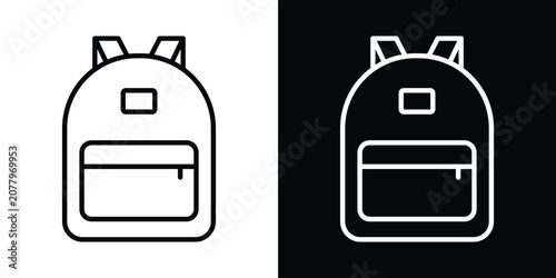 Schilderij op canvas Backpack icon
