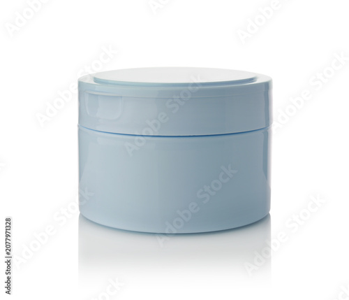 Cosmetic jar isolated on white.