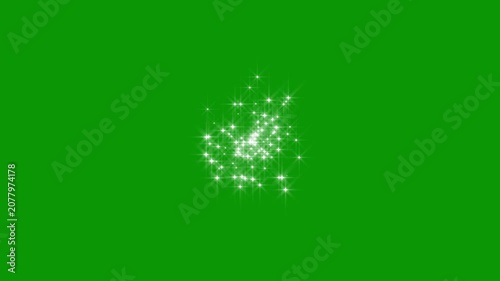 Magic Glitter Sparkle Trail, White Twinkling Stars, Fairy Dust Glow Shine Particles, Glitter Burst Animation, green Screen Background, Shimmering Light Effect. 4k