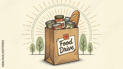 Nutritional relief and food insecurity support through non-profit organization food drives.
