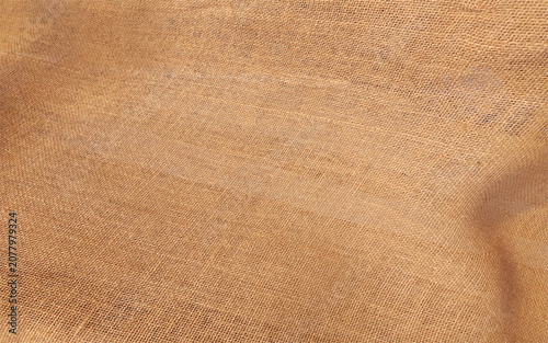 Brown burlap, sackcloth texture background. 