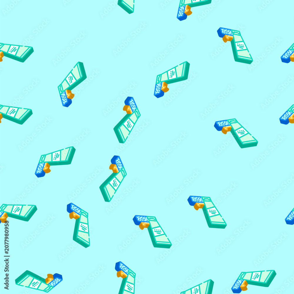 Fototapeta premium scratch remover car care isometric seamless pattern. scratch remover car care sign illustration