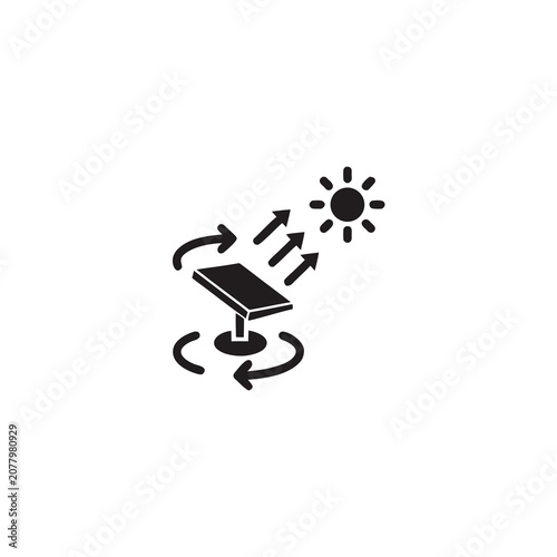 Solar Tracking Panel Line Icon