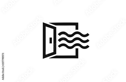 Open Window Airflow Icon