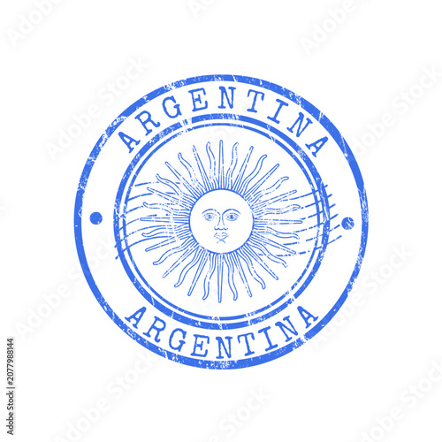Argentina -rubber stamp with grunge effect- vector illustration
