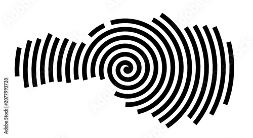 Photos Symbol Map of the City Miskolc (Hungary) showing the city with a black spiral li