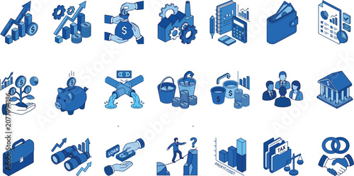 Set of 3D Hands Vector Illustration Icons Representing Business, Money, People and Partnership Concepts