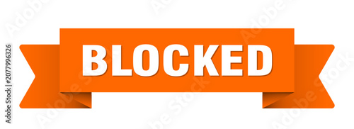 Bild auf Leinwand blocked ribbon isolated on transparent background. blocked ribbon