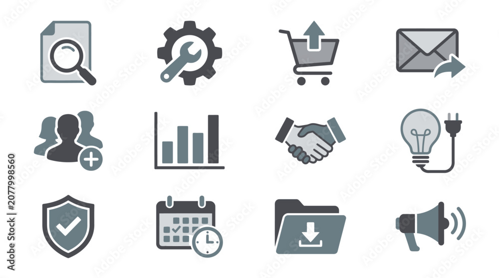 Fototapeta premium Business icons set for Sunday stock illustrations in eps format icon set stock sunday