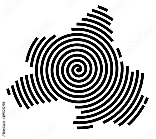 Foto Symbol Map of the City Smederevo (Serbia) showing the city with a black spiral l