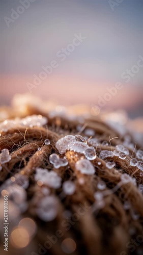 Frosted Seedhead Macro in Winter Light.