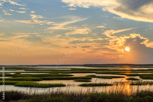 A beautiful sunset on the marshes 