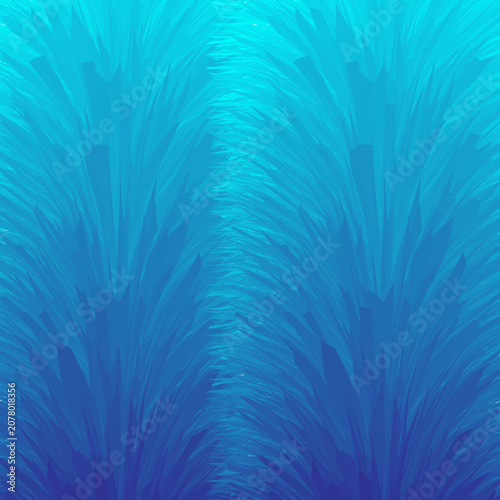 Abstract Blue Tropical Feather Texture Background with Soft Brush Pattern