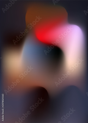 Abstract Blurred Neon Gradient Background With Soft Glowing Shapes