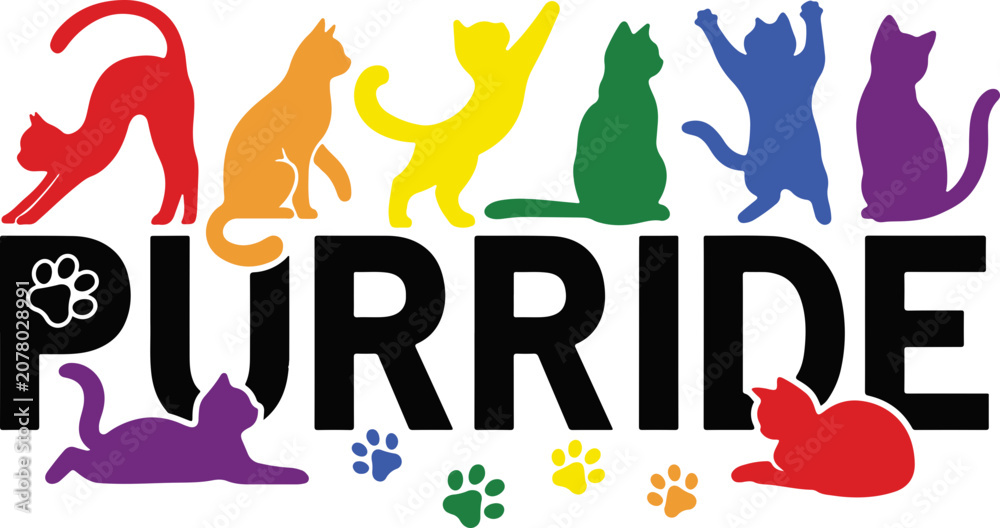 Naklejka premium Colorful LGBT Purride svg