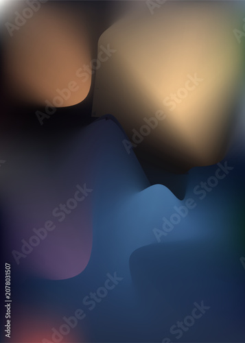 Abstract Dark Gradient Background With Soft Glowing Organic Shapes