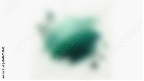 Abstract emerald green watercolor splash on white background, artistic teal ink blot illustration, organic fluid paint texture for creative design