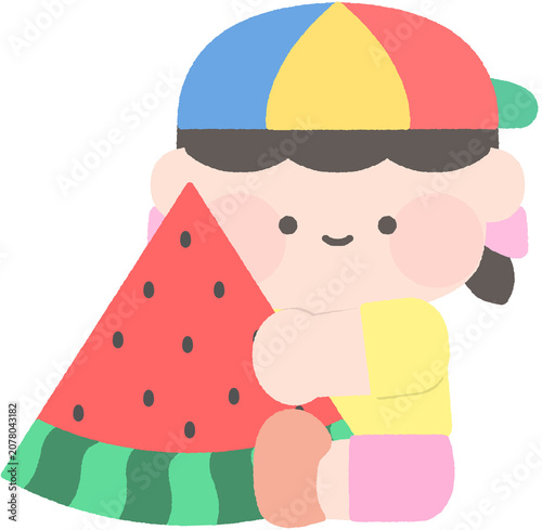 여름 summer 데코 키치 여름음식 여름과일 수박 수박먹는어린이 수박어린이 수박데코 여름데코 수박튜브 수박인형 수박어린이 귀여운어린이 유치원환경구성 여름환경구성 얼굴합성도안