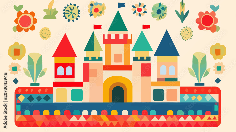 Obraz premium fairy tale castle vector