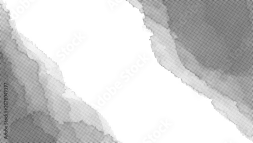 Obraz na płótnie Diagonal halftone gradient dot screen pattern as transparent PNG