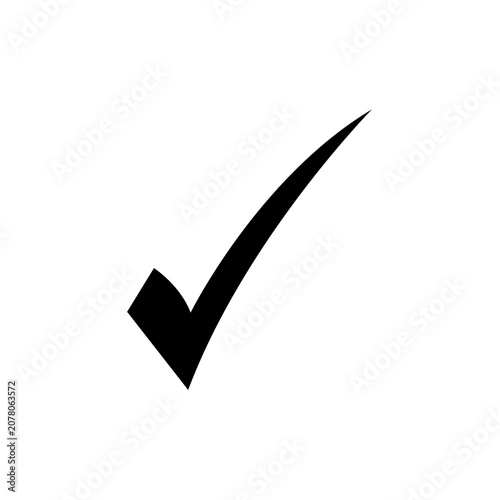 Canvas-taulu Checkmark rendered in bold black ink signifies a definitive confirmation or a mandatory selection