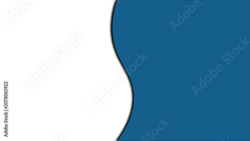 Photos Curved dividing line with white and teal backgrounds a simple vector illustratio
