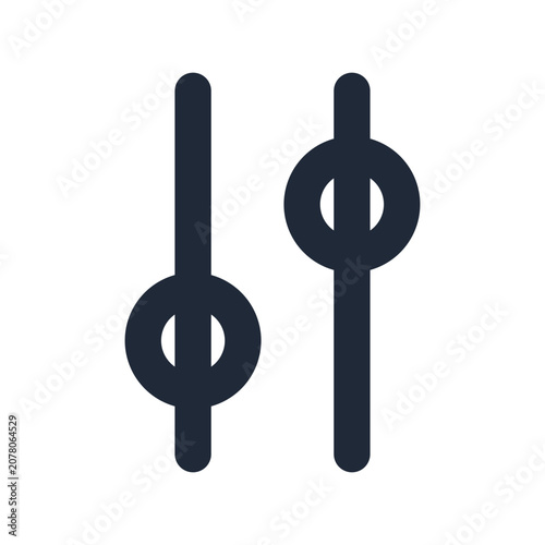 Bild auf Leinwand Slider vertical line icon, ui control outline symbol