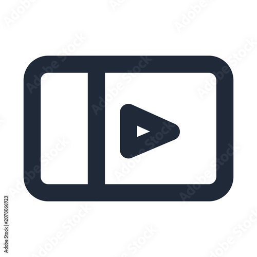 Tableau sur toile Video chapter line icon, video outline symbol