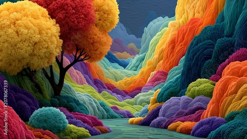 Dynamic Colorful Nature Inspired Abstract Background Representing Hope, Growth and Inner Harmony