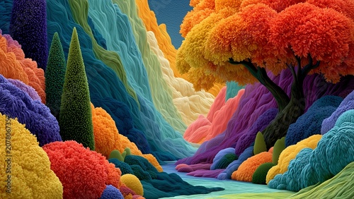 Dynamic Colorful Nature Inspired Abstract Background Representing Hope, Growth and Inner Harmony