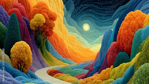 Dynamic Colorful Nature Inspired Abstract Background Representing Hope, Growth and Inner Harmony