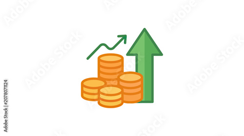 Growing Profits and Financial Success Icon