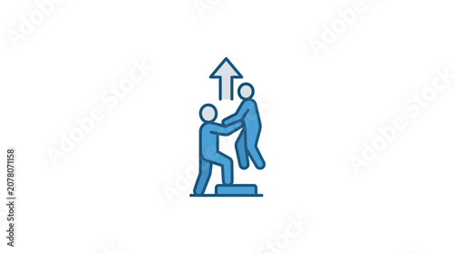 Business growth and professional career advancement icon