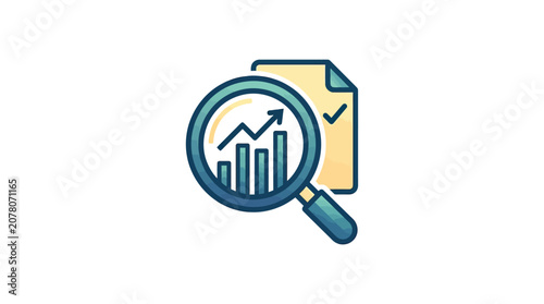 Business Data Audit and Financial Performance Analysis Icon