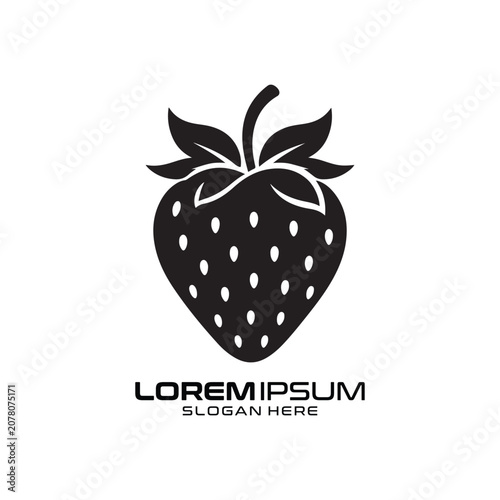 Strawberry logo design features a fresh vibrant professional organic Strawberry logo mark