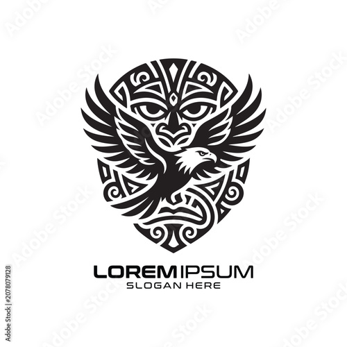 Eagle Logo Tribal Emblem Modern Strong Professional Decorative Mascot Eagle Logo